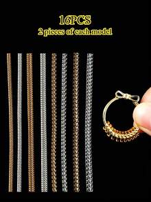 1/4/8/16pcs 4 Sizes Ring Size Adjusters, Adjustable Invisible Rubber Pads, Ring Size Adjustment Set, Suitable For Adjusting Loose Rings, Spacers, Size Adjusters, Spiral Silicone Tightening Set - Multicolor - View 2