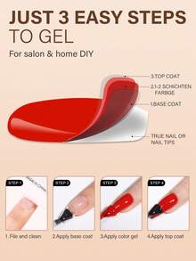 TOMICCA 1pc 15ml Clear Top Coat, UV/LED Curing Required, Quick Drying–DIY Home Salon Manicure Or Gift For Women - TOP CAOT-15ml - View 8