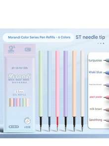 6/3/1pc Mixed Color Gel Pens Office Supplies Ballpoint Pens Black Pens Colored Pencils Back To School - Multicolor - View 9