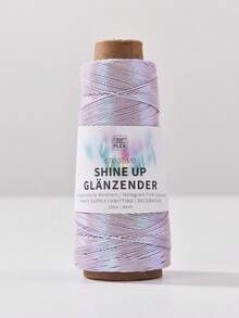 1mm/150m Shiny Holographic Flash Thread, Gold And Silver Wire Core Wrapped Thread, Used For DIY Knitting, Crochet, Party Decoration, And Jewelry Rainbow Yarn - Multicolor - View 9