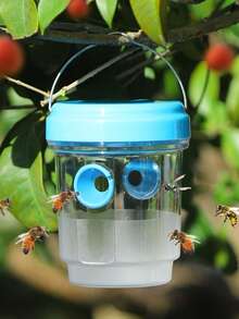 3/2/1 pièce Piège à guêpes rond en PP, boîte de capture d'abeilles suspendue à l'extérieur, attrape-insectes réutilisable, sans électricité requise, matériau plastique, répulsif et tueur d'abeilles et de guêpes - A - Voir 14