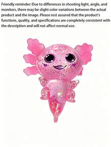 1個亮片水晶美西螈/蠑螈造型壓力緩解玩具，柔軟材質，慢回彈且微黏，可愛彈性（紓壓捏捏樂），便攜旅行壓力緩解配件；柔軟可愛外觀，藍色與粉色可選；適合所有年齡層，包括自閉症患者、上班族和學生；理想的節日禮物或男孩女孩的趣味小禮物 - 彩色 - 查看 13