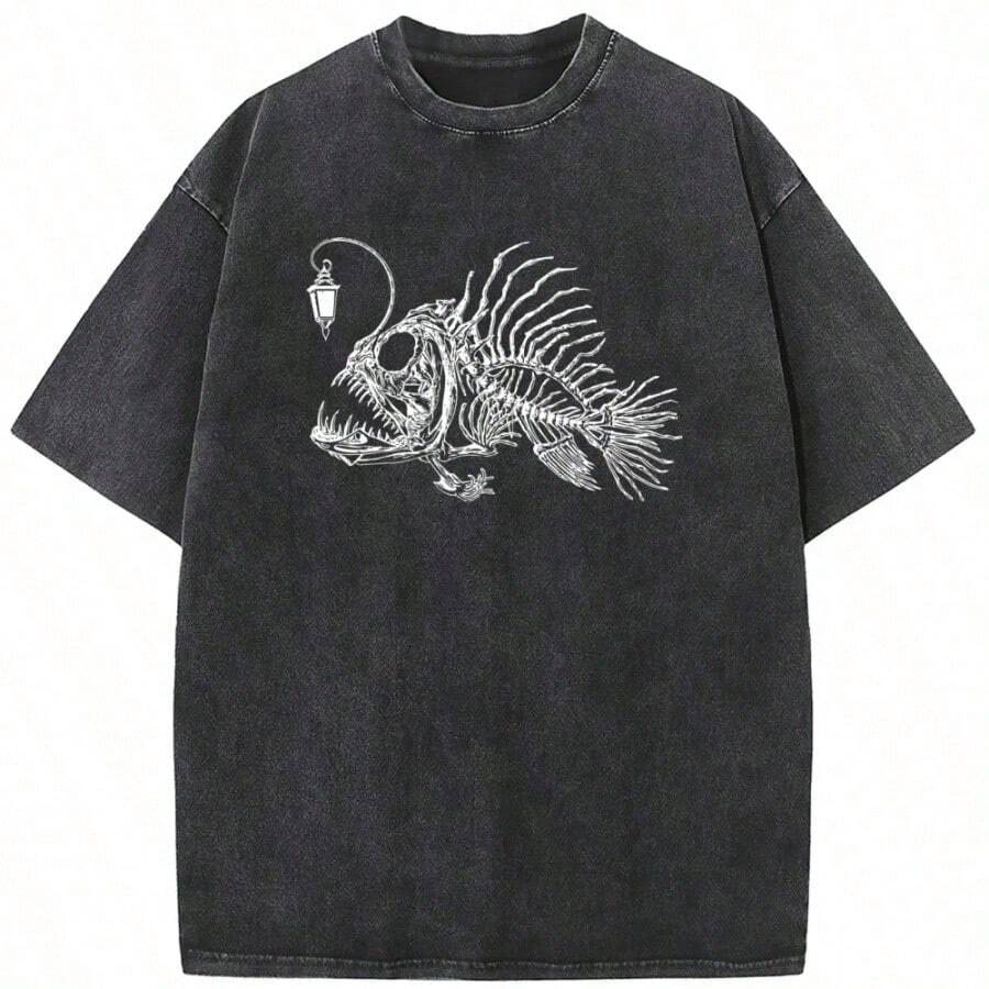 Bring Me The Horizons T-Shirt, Rock Music, Harajuku, Short Sleeve, Streetwear, Summer, Men Women, Washed T-Shirts - 黑與白 - 查看 1