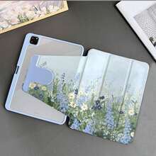 清新藍色雛菊印花平板保護殼，附筆槽，適用於 iPad 11 (A16 2025)，自動睡眠/喚醒功能，兼容小米 5/5PRO/6/6PRO/7/7PRO、華為 MatePad、榮耀 Pad - 彩色 - 查看 8