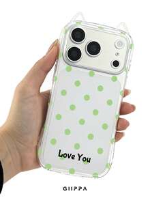 GIIPPA 1pc Transparent Custom Polka Dot Phone Case, Suitable For IPhone 17/16/15/14/13/12/11/Pro Plus Max, Custom Image Phone Case, Custom Name Phone Case, Back To School Gift, Graduation Gift, Vacation Gift, Anniversary Gift, Valentine's Day Gift, Birthday Gift, Wedding Gift - Multicolor - View 6