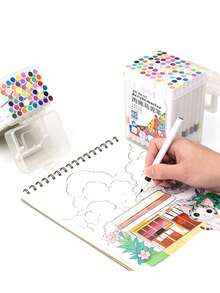 24/48/80 Colors Washable Acrylic Marker Set, Water-Based Painting Pens With Portable Storage Box, Quick-Dry Art Supplies, Suitable For Stone, Wood, Canvas, Ceramic And DIY Crafts, Back To School - Sets - View 4