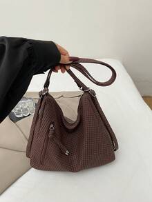 Large Capacity Korean Style Backpack New Crossbody Bag Fashion Versatile Commuter Shoulder Tote Bag - Coffee - View 12
