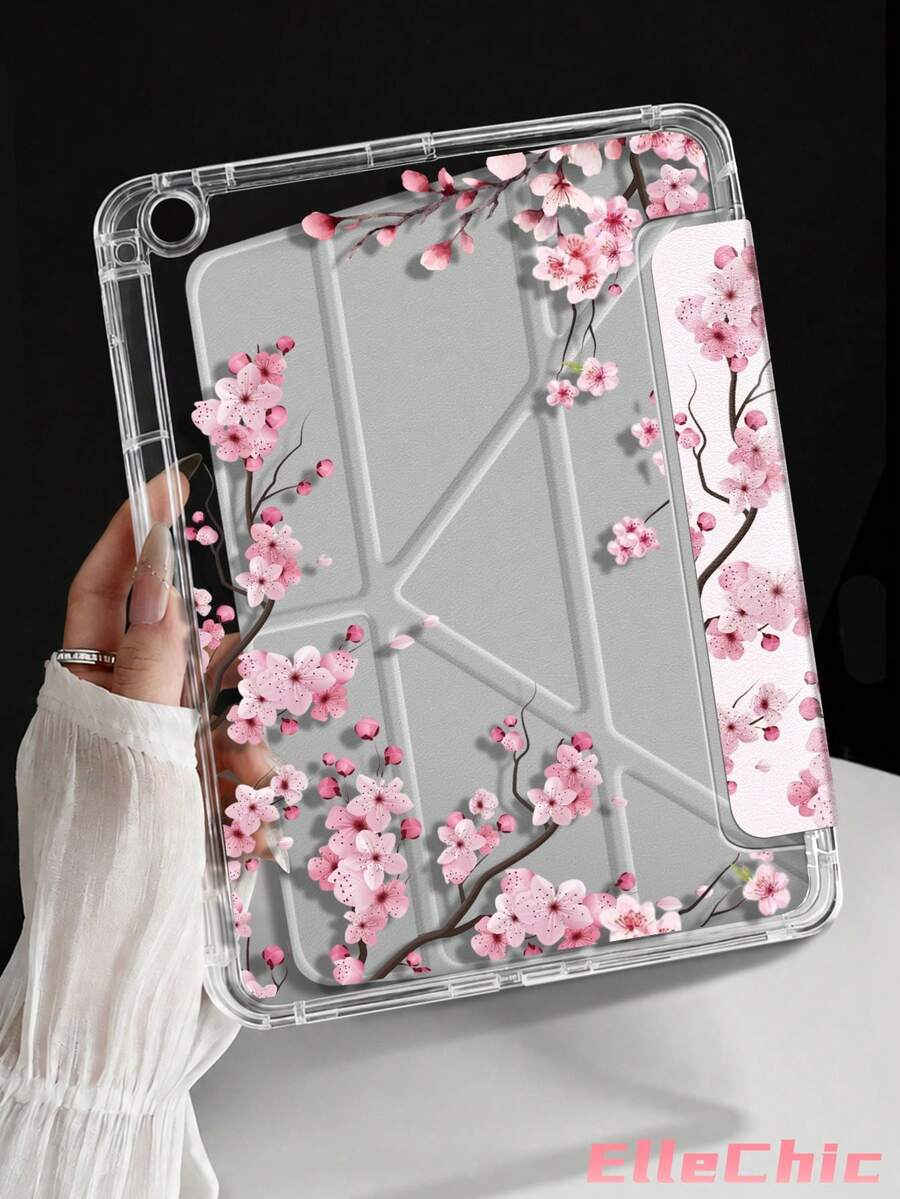 粉色櫻花圖案保護殼,相容於 iPad Air 8(M4)2026(11 吋)、Air 4/5 10.9 吋、7/8/9 代 10.2 吋、Galaxy Tab S6 10.4 吋、Kindle 11 代(2022/2024)、Kindle Clara 2E、Clara Colour、Clara BW(6 吋)及 Libra Colour(7 吋),可愛時尚設計,平板電腦桌面裝飾,生日節日禮物 - 彩色 - 查看 1