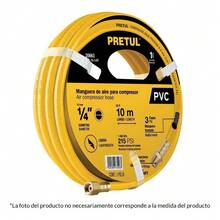 Pvc Hose For Compressor, 15 M X 1/4, Pretul 20664 Yellow Color - 黃色 - 查看 2