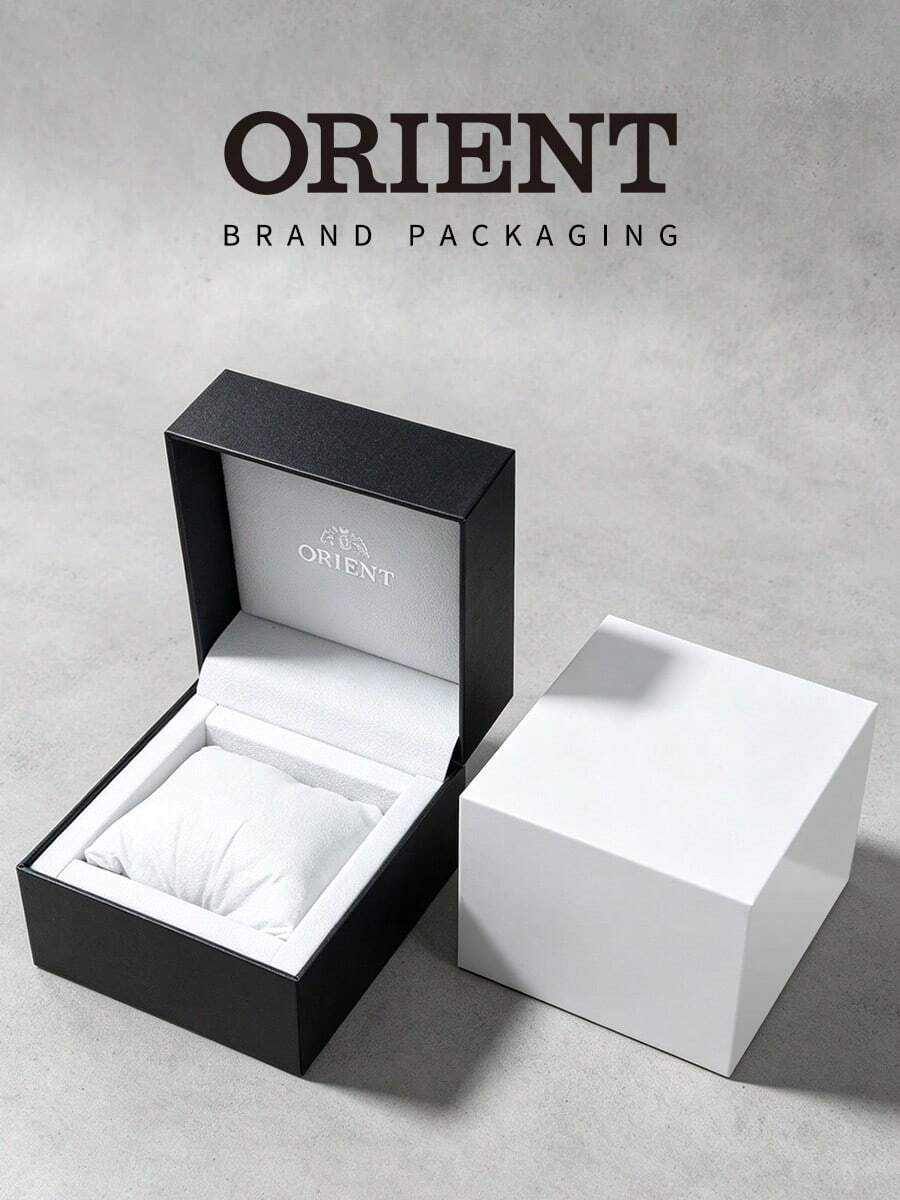 Orient Black Hard Shell Soft Cushion Lining Watch Gift Box Jewelry Storage Box Elegant Display Case Anniversary Birthday Gift Box - Watch Box - View 1