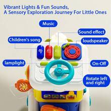 Educational Music Train Toy - Toddler Learning Train Set With Lights & Sounds, Teaches Numbers & Letters, Push & Pull Toy, Birthday Gift For 12+ Months - Multicolor - View 6