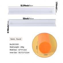 Large Cylinder Silicone Soap Mold, 1000ml Round Tube Column Mold With Clips, Non-Stick Silicone For Handmade Soap, Lotion Bars, Candles, Bath Bombs & DIY Craft Making - Cylinder - View 16