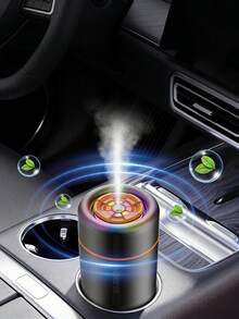 1件 7色變色氛圍燈香氛加濕器，智能車用香氛擴香機，適合臥室、書桌、辦公室，聖誕節、萬聖節、生日完美禮物 - 彩色 - 查看 3