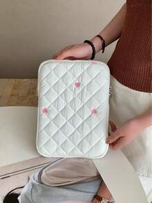 1 buah Sarung Tablet Bordir Hati Lucu, Ringan dan Tahan Gores, Cocok untuk Tablet 11"/13"/15", Tas Pelindung Penyimpanan Komputer Sentuh Nyaman Bertekstur Kreatif - MultiWarna - View 12
