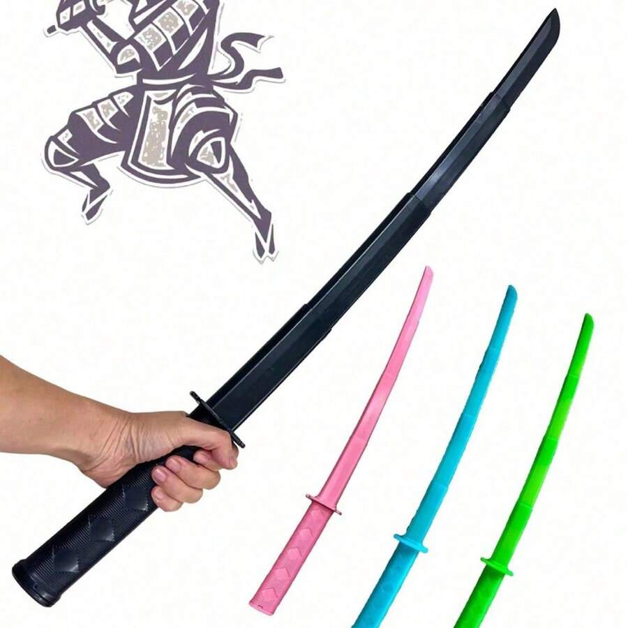 1pc Spring-Loaded Retractable Plastic Fake Knife, Prank Performance Prop - Multicolor - View 1