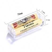 1pc Manual Cigarette Rolling Machine, Manual Tobacco Rolling Device, Rolling Paper Handmade Cigarette Roller, Plastic Tobacco Injector Rolling Tool - White - View 7