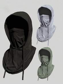 Breathable Full Head Face Mask Summer Cooling Neck Gaiter Multipurpose Outdoor Sun Protection Hat Adjustable Drawstring Neck With Ear Covers Men Women For Motorcycle Cycling Fishing Riding Skiing Camping Bike Essentials Accessorie Hiking Outfits - Multicolor - View 3