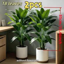 2pcs Artificial Banana Tree, Low Maintenance Plastic Decor, Suitable For Indoor And Outdoor Use. Perfect For Garden, Wedding, Home, Office, Ideal For Hawaiian Modern Nordic Or Tropical Theme Design. Suitable For Home, Office, Wedding, Party, Porch And Windowsill Decoration, No Maintenance, No Power Required, Indoor And Outdoor Decor, Modern Decor, Natural Appearance - Multicolor - View 7
