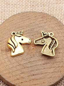 10pcs 20x19mm Unicorn Charms Pendant For DIY Jewelry Making Necklace Keychain Phone Chain Bracelet Making Accessories Handmade Craft Making Findings - Unicorn - View 4