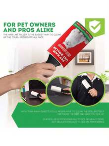Ultra-Strong Adhesive Lint Roller, Pet Hair Removal Roller, Lint Roller Refill, Pet Hair Specialized Lint Roller, Portable Lint Remover, Suitable For Furniture, Carpet, Clothing, Easily Remove Cat And Dog Hair, 100 Sheets/Roll - Multiple Styles - View 3