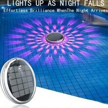Luci solari per piscina, 9 colori RGB, galleggianti, con telecomando, timer 4/6/8 ore, impermeabili IP67, LED SMD5050 ad alta luminosità, accensione/spegnimento automatico, ideali per piscina, vasca da bagno, giardino, campeggio e feste. - Lampada galleggiante a energia solare (RGB) - Visualizzare 6