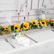 1件人造向日葵，適用於居家、餐廳、客廳、戶外裝飾、秋季、春季、花瓶、花牆、花環、新娘花束、婚禮裝飾、DIY材料、派對裝飾材料、家居裝飾、情人節 - 黃色 - 查看 7