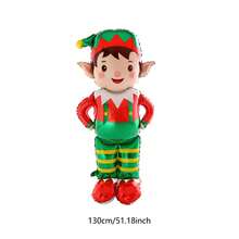 Standing Base Christmas Elf Balloon Suitable For Christmas Decoration, Extra Large 4D Christmas Elf Balloon For New Year And Christmas Home Decor - Multicolor - View 5