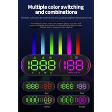 Car G26 HUD Speedometer Display RGB Multi-Color Auto Light Sensing Overspeed Warning Vehicle Electronic Instrument - A - View 3