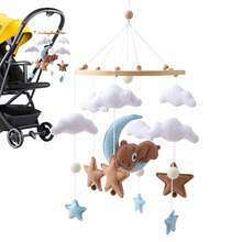 Baby Toys, Baby Mobile Crib, Handmade & Animal Elements - Blue Moon Bear, Rich Animal Shapes, Educational, Enhances Children's Hand-Eye Coordination, Comes With Animals, Clouds, Stars - Baby Room Decor, Best Gift For Parent-Child Interaction, Birthday Gift, Easter Gift, Christmas Gift - Multicolor - View 7