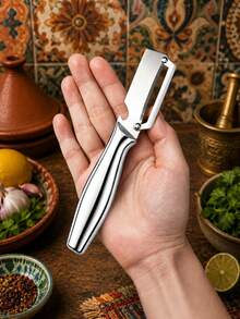 2pcs Stainless Steel Handle Multi-Function Vegetable Peeler, Odorless Stainless Steel Peeler, 2-In-1 And 3-In-1 Kitchen Tool With Scallion Grater And Bottle Opener, Suitable For Home Cooking - Multicolor - View 14