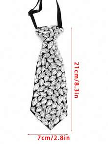 Y2K Style Cute & Chic Pearl & Rhinestone Bow Tie, Unique Design No-Tie Neutral Party Accessory - Black - View 7