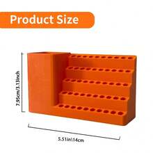 50-Slot Heavy-Duty Plastic Screwdriver Bit Organizer With Hexagonal Top & Tower Storage - Wall-Mountable Drill Bit Case For 6.35mm/2.5" Bits, Plastic Desk Organizer For Tool Storage And Repair Station, Hanging Tool Rack - View 5