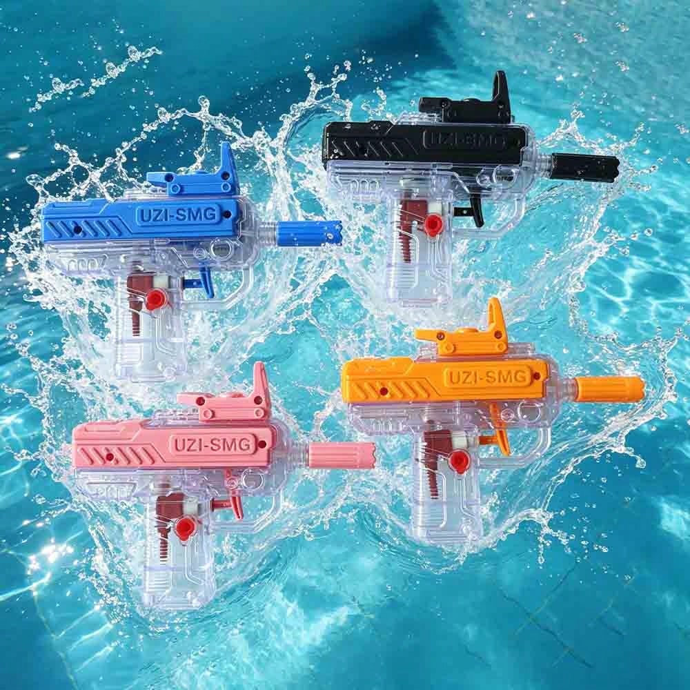 Summer Transparent Press-Type Small Water Gun Toy, Manual Rapid-Fire Long-Range Water Shooter For Boys And Girls, Water Fight Essential, Outdoor Beach Pool Water Play Toy, Multiple Colors Available For Parent-Child Family Interaction - Multicolor - View 1