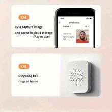 (Built-In Battery) Wireless Video Doorbell With Camera, Wide Angle Smart Visual WiFi Rechargeable Security Doorbell, Two-Way Audio, Night Vision, Does Not Support 4G WiFi, Only Supports 2.4G WiFi, Built-In 400mAh Battery - View 9