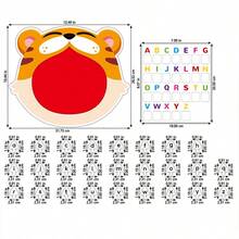 hoojojo Set Felt 28 Buah, Set Felt Huruf Hiu dan Harimau, Alat Bantu Mencocokkan Huruf, Papan Latihan Keterampilan Motorik Halus Sensorik, Alat Peraga Pengenalan Huruf, Perlengkapan Penting untuk Kembali ke Sekolah, Cocok untuk Rumah, Kelas, dan Kantor - MultiWarna - View 13