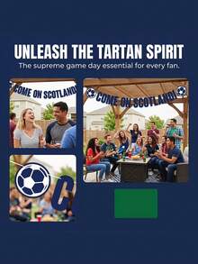 1pc "COME ON SCOTLAND!" Football Banner, Scotland Team Fan Party Bunting - View 7