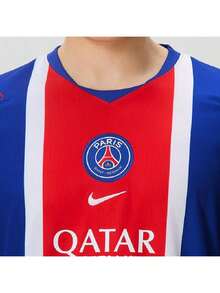 Nike Men's Sports T-Shirt & Tank Top PSG M NK DF JSY SS STAD HM2026 Summer New Men's Red And Blue Color Block Football Short Sleeve Jersey II1885-417 - White/University Red/Old Royal Blue - View 3