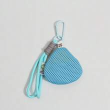 EIGIIS Contrast Color Bag Charm, Portable Mesh Bag, Round Mini Coin Purse, Portable Mini Key, Earphone And Small Accessory Storage Bag, Suitable For Women - Multicolor - View 8