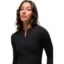 Prana Womens Touchstone Henley Variant 2 - 黑石楠 - 查看 5
