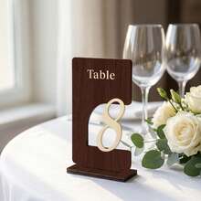 10pcs Wooden 1-10 Number Table Signs, Square Wooden Wedding Table Decor, Rustic Wedding Decoration, Wedding Table Decor, Wedding Sign, Table Number Wedding Sign, Party Table Number, Creative Wooden Minimalist Number Seating Cards - No. 1-10 - View 8