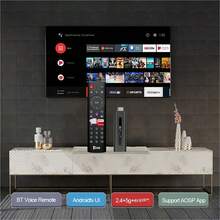 Android 14 TV Stick TV98 ATV Allwinner H313 Quad-Core HDR 10 4K Voice Remote 4G 5G Dual-Band WiFi HD Player IPTV TV Box - Black - View 4