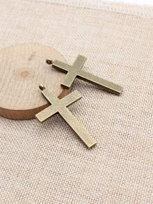 1pc 56x34mm Cross Charms Pendant For DIY Jewelry Making Necklace Keychain Phone Chain Bracelet Making Accessories Handmade Craft Making Findings - Cross - View 7