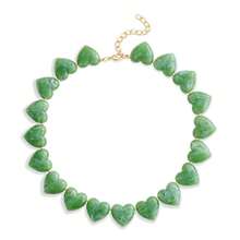 Women's Acrylic Heart-Shaped Necklace, Retro Punk Style Thick Chain Necklace, Fashion Accessory - Multicolor - View 18