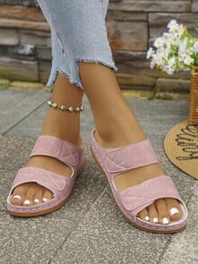 Women's Platform High-Heeled Flip-Flops In A Fashionable New Style With A Fish Tail Design, In Pink Color, Suitable For Fashion Vacations And Versatil - Pink - View 5