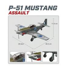 1/35比例塑膠模型組裝套件 F4U飛機積木 美國P-51 Mustang飛機 英國Spitfire飛機玩具 - 彩色 - 查看 8