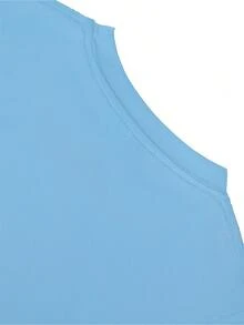 1 pieza Camiseta de niño con gráfico humorístico de Brother Pit Team Racing, popular para cumpleaños y fiestas familiares, estilo urbano. - Azul - Ver 3