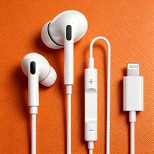 適用於 Apple Lightning 介面的有線入耳式耳機，/Lightning 有線入耳式耳機，Lightning 接頭有線 EarPods，適用於 iPhone 14/13/12/11/XR/XS/X/8/7/SE/Pro/Pro Max 的有線耳機 - 查看 1