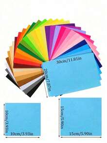 66/40/22/10pcs Handmade Felt Squares, Multiple Colors Available, Suitable For Halloween/Thanksgiving/Christmas DIY Crafts, Cutting, Sewing, Modeling And Home Decor - Felt Cloth - View 8