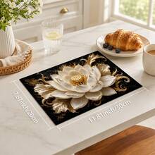 1pc 3D Floral Pattern Diatomaceous Earth Absorbent Mat, Non-Slip Heat-Resistant Water-Absorbing Mat, Suitable For Kitchen Countertop, Coffee Machine, Tableware, Home, Cafe, Bar, Party Decoration Placemat Gift - Multicolor - View 16