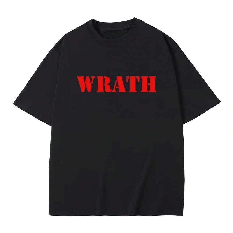 Wrath Natural Selection Logo Funny Meme T-Shirt Casual Oversized Crewneck T Shirts Men's Humor Harajuku Style T-Shirts Unisex - 款式 - 查看 1